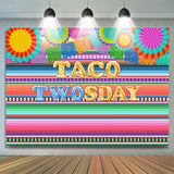 Allenjoy Mexican Taco Twosday Fiesta Theme Birthday Backdrop