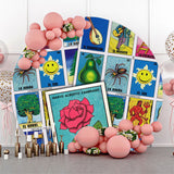 Allenjoy Mexico Loteria Cards Themed Party Circle Backdrop