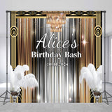 Allenjoy Modern Gatsby Custom Name Birthday Party Backdrop