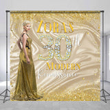 Allenjoy Modern Renaissance Golden Custom Birthday Backdrop