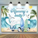 Allenjoy Mommys Belly Beach Summer Gender Reveal Backdrop