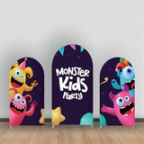 Allenjoy Monster Kids Cartoon Arch Backdrop Kit Party