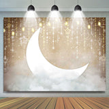 Allenjoy Moon Shining Stars Clouds Birthday Photo Background