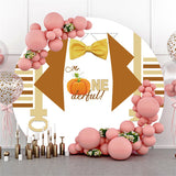 Allenjoy Mr Onederful Autumn Pumpkin Round Birthday Backdrop