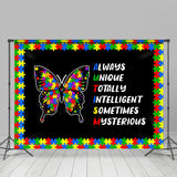 Allenjoy Mysterious Puzzle Butterfly Black Autism Backdrop