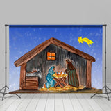 Allenjoy Nativity Manger Scene Star Photo Christmas Backdrop