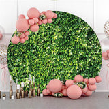 Allenjoy Natural Leaves Wedding Custom Round Backdrop Theme