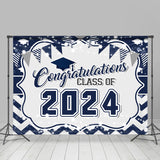 Allenjoy Navy Blue Congratulations Class Of 2023 Backdrop