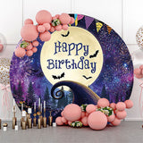 Allenjoy Nightmare Halloween Moon Circle Birthday Backdrop