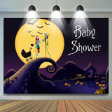 Allenjoy Nightmare Halloween Pumpkin Baby Shower Backdrop