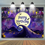 Allenjoy Nightmare Moon Halloween Happy Birthday Backdrop