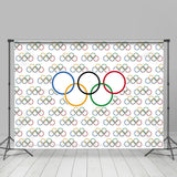 Allenjoy Olympic Rings Sport Backdrop For Clubs Party Events