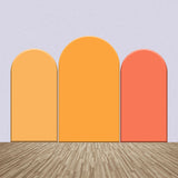 Allenjoy Orange Solid Color One Sided Arch Backdrop Kit