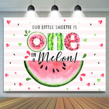 Allenjoy Our Little Sweetie Is One In A Melon Birthday Backdrop