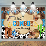 Allenjoy Pasture Cowboy Bunting Goat Baby Shower Backdrop