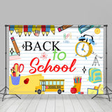 Allenjoy Pencil Stationeries Notebook Back To School Backdrop