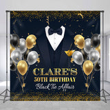 Allenjoy Personalized Balloon Suit Tie 50Th Birthday Backdrop