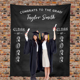 Allenjoy Personalized Black College Graduation Backdrop Banner