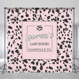 Allenjoy Personalized Black Pink Last Rodeo Party Backdrop