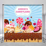 Allenjoy Personalized Blue Shine Candyland Icecream Backdrop