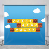 Allenjoy Personalized Blue Sky Game Party Birthday Backdrop