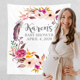 Allenjoy Personalized Boho Photo Flowers Baby Shower Backdrop