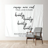 Allenjoy Personalized Boho White Quote Wedding Backdrop