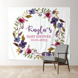 Allenjoy Personalized Booth Flowers Baby Shower Backdrop Photography