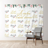 Allenjoy Personalized Bridal Shower Step And Repeat Backdrop