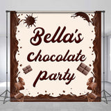 Allenjoy Personalized Brown Chocolate Liquid Beige Party Backdrop