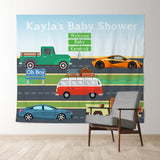 Allenjoy Personalized Car Truck Baby Shower Backdrop