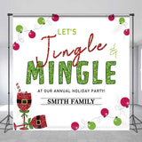 Allenjoy Personalized Christmas Annual Holiday Party Backdrop