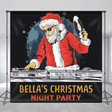 Allenjoy Personalized Christmas Night Santa Party Backdrop