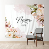 Allenjoy Personalized Couples Name Fall Flower Wedding Backdrop