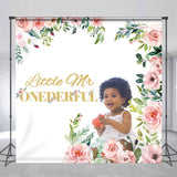 Allenjoy Personalized Floral Onederful 1St Birthday Backdrop