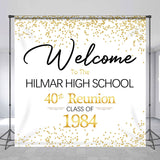 Allenjoy Personalized Glitter 40Th Class Reunion Backdrop