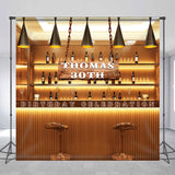 Allenjoy Personalized Gold Luxury Bar 30Th Birthday Backdrop