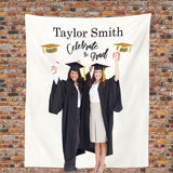 Allenjoy Personalized High School College Graduation Backdrop Banner