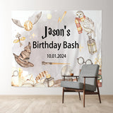 Allenjoy Personalized Hogwarts Magical Birthday Bash Backdrop