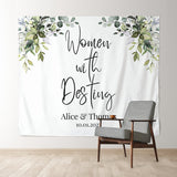 Allenjoy Personalized Leaves Destiny Bridal Shower Backdrop