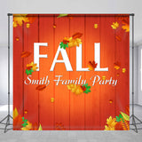 Allenjoy Personalized Maples Wood Fall Family Party Backdrop