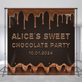 Allenjoy Personalized Name Chocolate Birthday Party Backdrop