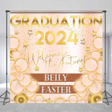 Allenjoy Personalized Name Gold Graduation 2024 Theme Backdrop