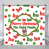 Allenjoy Personalized Name Ho Text Repeat Christmas Backdrop