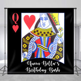 Allenjoy Personalized Name Poker Happy Birthday Backdrop