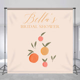 Allenjoy Personalized Orange Simple Bridal Shower Backdrop