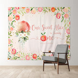 Allenjoy Personalized Peach Pink Girl 1St Birthday Backdrop