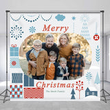 Allenjoy Personalized Photo Family Simple Christmas Backdrop