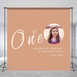 Allenjoy Personalized Photo Welcome 1St Birthday Backdrop