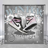 Allenjoy Personalized Photo Winter Sneaker Ball Backdrop